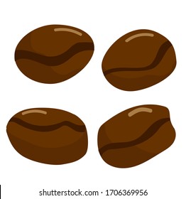 iconos de granos de café Fondo aislado
