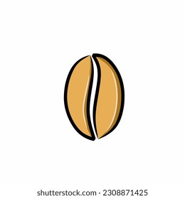 Coffee beans illustration, coffee bean logo, coffee