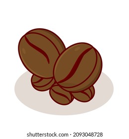 Coffee beans Illustration Isolated Background  Caffee Icon