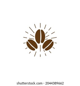 Coffee beans illustration logo template vector design