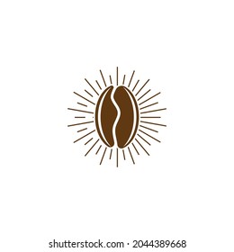 Coffee beans illustration logo template vector design