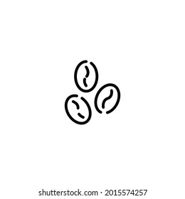 Coffee Beans incomplete line art icon template