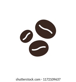 Coffee beans isolated linear logo. Cafe and restaurant menu design. Coffee house outline web pictogram. Coffee shop icon element. Turkish coffee or natural espresso ingredient. Hot drinks vector sign