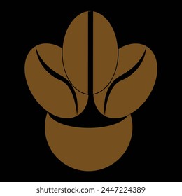 coffee beans isolated coffee logo, coffe cup, vector
