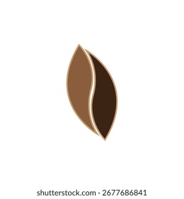 Kaffeebohnen einzeln auf weißem Hintergrund
