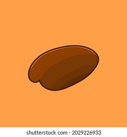 El café es una ilustración vectorial aislada. diseño de elementos de grano de café puede utilizarse para cafe, menú de café, icono, web
