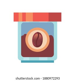 coffee beans jar design of drink caffeine breakfast and beverage theme Vector illustration
