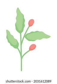 Kaffeebohnen und Blätterdesign