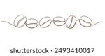 Coffee beans line art vector illustration