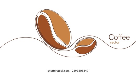 Dibujo de café en línea. Cappuccino. Ilustración vectorial.