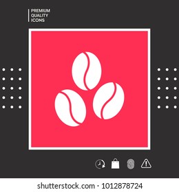 Coffee beans line icon