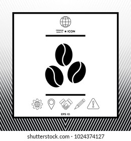 Coffee beans line icon