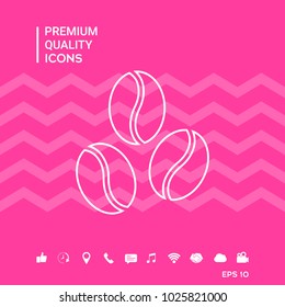 Coffee beans line icon Coffee beans line icon