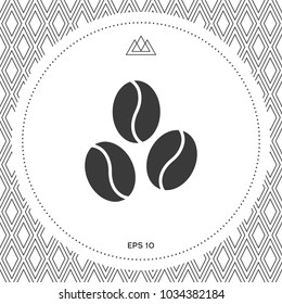 Coffee beans line icon