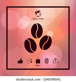 Coffee beans line icon