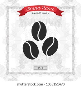 Coffee beans line icon