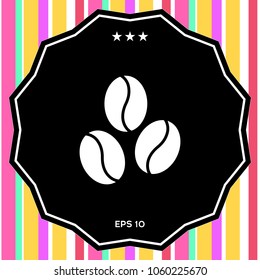 Coffee beans line icon