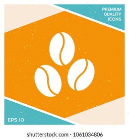 Coffee beans line icon