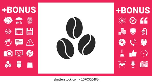 Coffee beans line icon