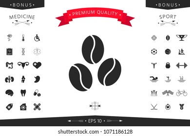 Coffee beans line icon