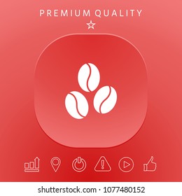 Coffee beans line icon