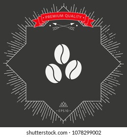 Coffee beans line icon