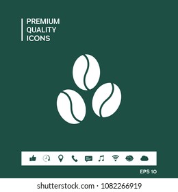 Coffee beans line icon