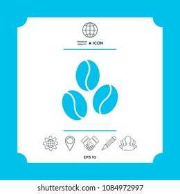 Coffee beans line icon