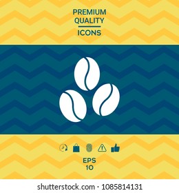 Coffee beans line icon