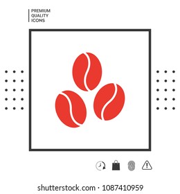 Coffee beans line icon