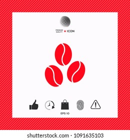 Coffee beans line icon