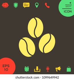Coffee beans line icon