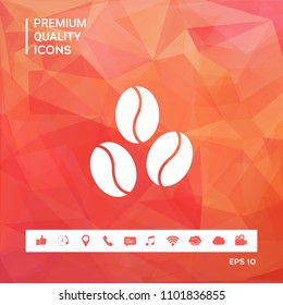Coffee beans line icon