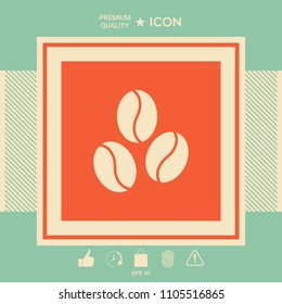 Coffee beans line icon