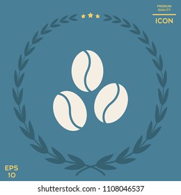Coffee beans line icon