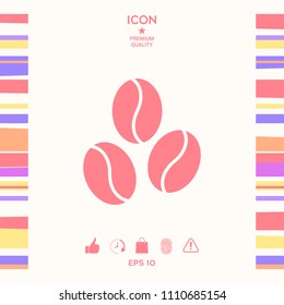 Coffee beans line icon