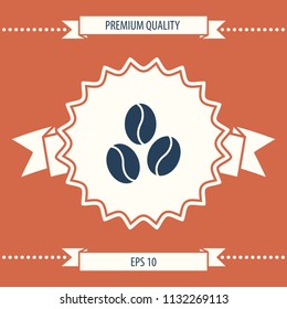 Coffee beans line icon