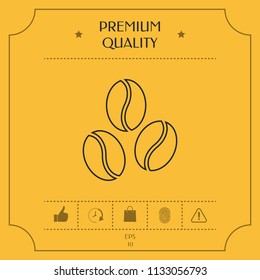 Coffee beans line icon