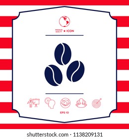 Coffee beans line icon