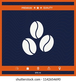 Coffee beans line icon