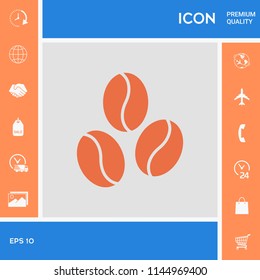 Coffee beans line icon