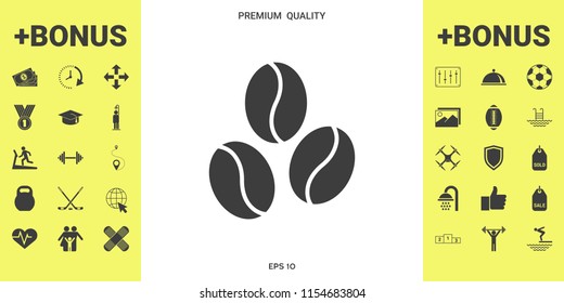 Coffee beans line icon