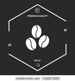 Coffee beans line icon