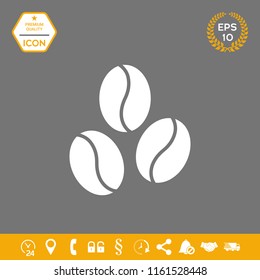 Coffee beans line icon