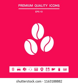 Coffee beans line icon