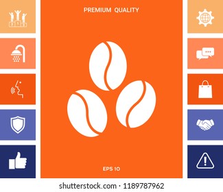 Coffee beans line icon