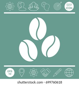 Coffee beans line icon