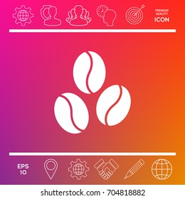 Coffee beans line icon