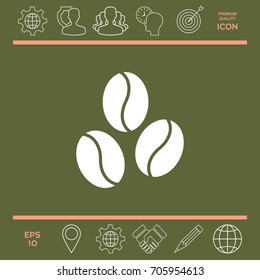 Coffee beans line icon