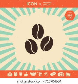 Coffee beans line icon